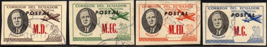 Ecuador 177-80 Dienstmarken