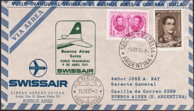 1957 Sonderflug Buenos Aires - Genf