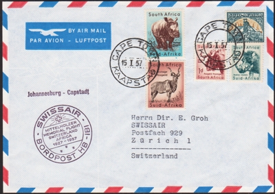 1957 Gedenkflug Johannesburg - Kapstadt