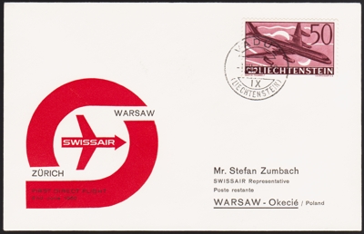 Zuerich - Warschau ab Lichtenstein