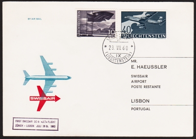 Erster Jetflug Zuerich - Lissabon ab Lichtenstein