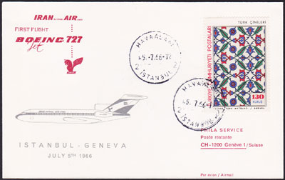 ISTANBUL GENF IRAN AIR 1966