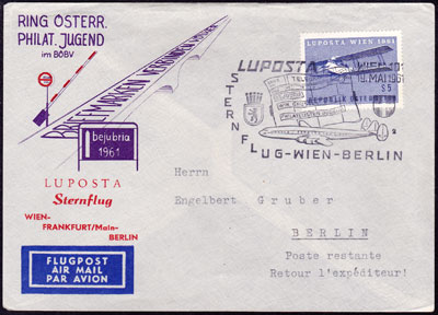 Sternflug 1961 Wien Berlin
